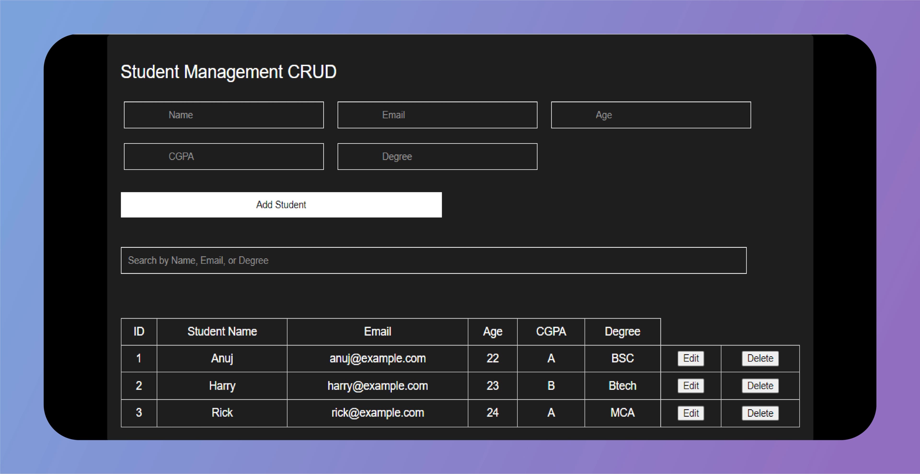 Student-Management-System